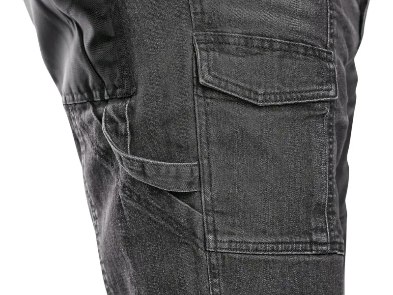 Kraťasy jeans CXS MURET, pánské, šedo-černá, vel. 62
